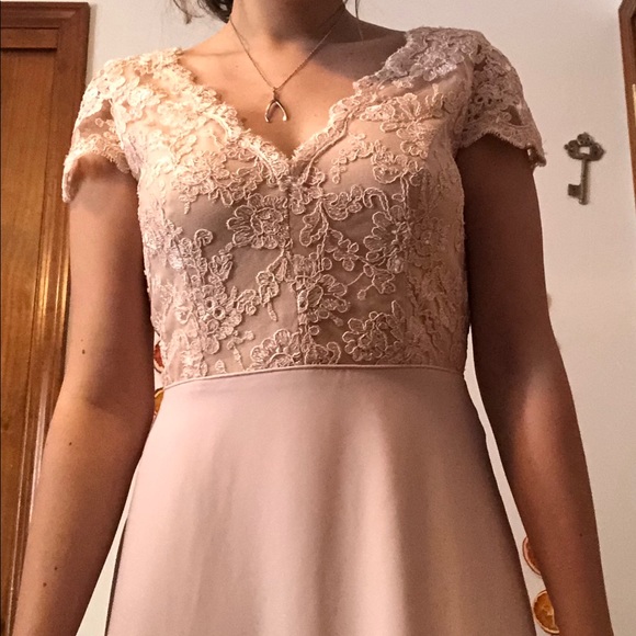 Pink Calvin Klein prom dress or bridal dress - Picture 1 of 5